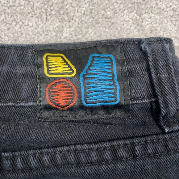 Monet Skateboards Sammi Wide Leg Jeans Womens Sz 13 Black High Rise Denim Skater - Picture 5 of 12